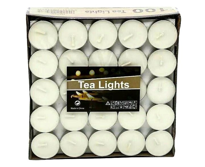 Набор чайных свечей Tea Lights белых, 50 шт/уп