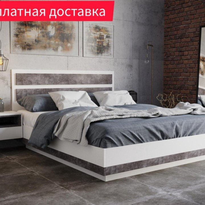 Кровать Лотос парящая 06-KR 160х200 см Белый