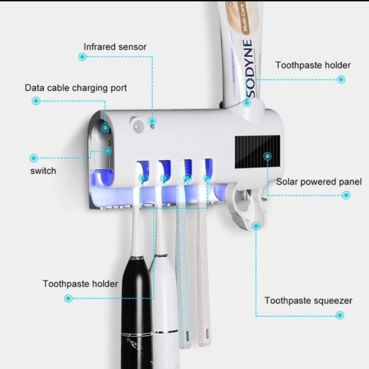 Держатель с ультрафиолетом для зубных щёток