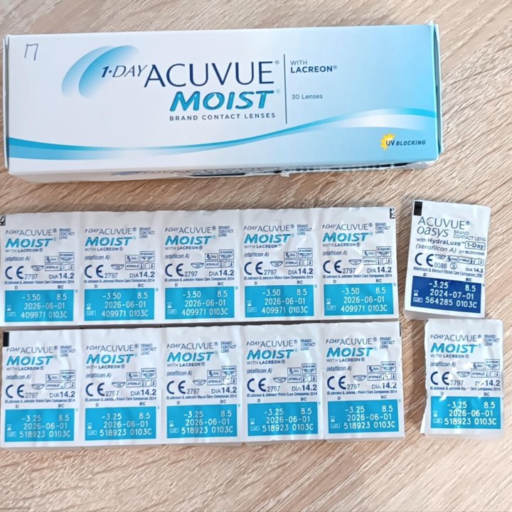 Контактные линзы Аcuvue 1 day moist