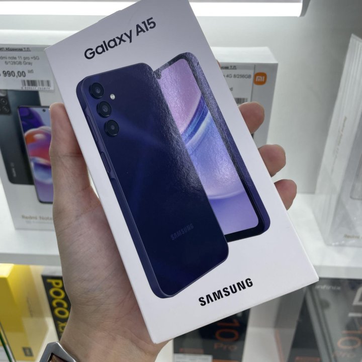 ⚡️ Samsung a15 8/256gb dark blue, blue