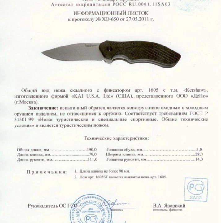 Ножи складные Kershaw