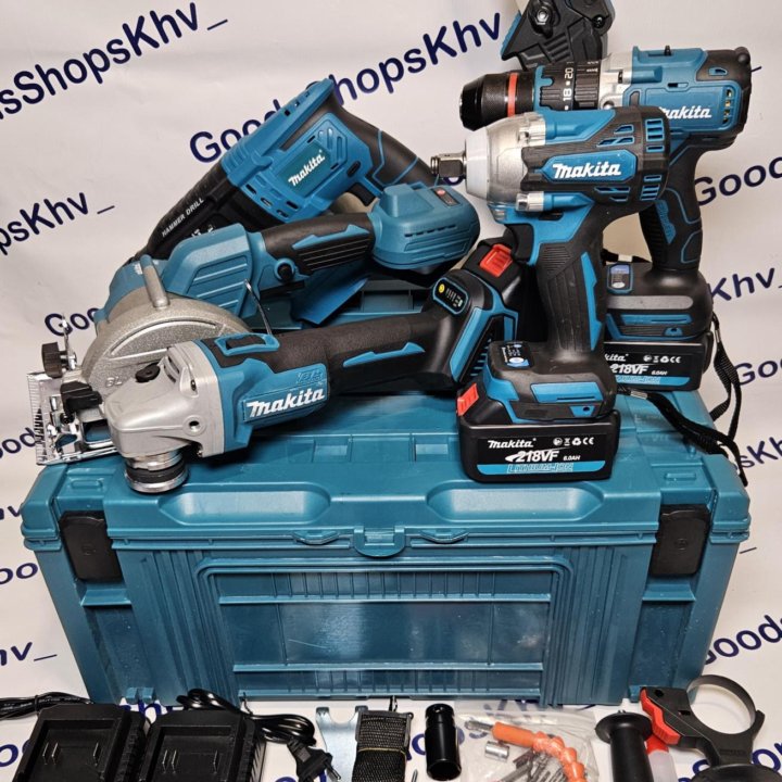 Набор аккумуляторного инструмента Makita 6в1