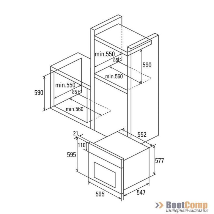 Духовка CATA MDS 8008 WH