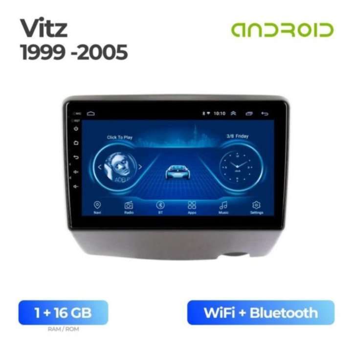 Android магнитола на Toyota Vitz 1999 - 2005