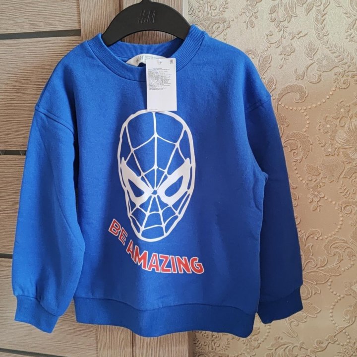 Новый Джемпер на флисе h&m marvel