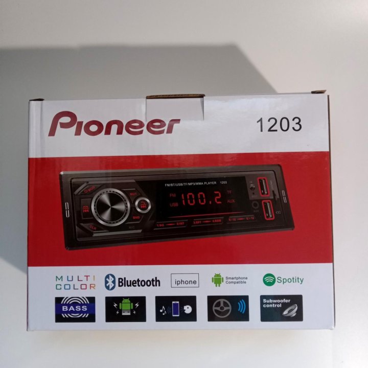 Автомагнитола Pioneer с блютузом Bluetooth/USB/AUX