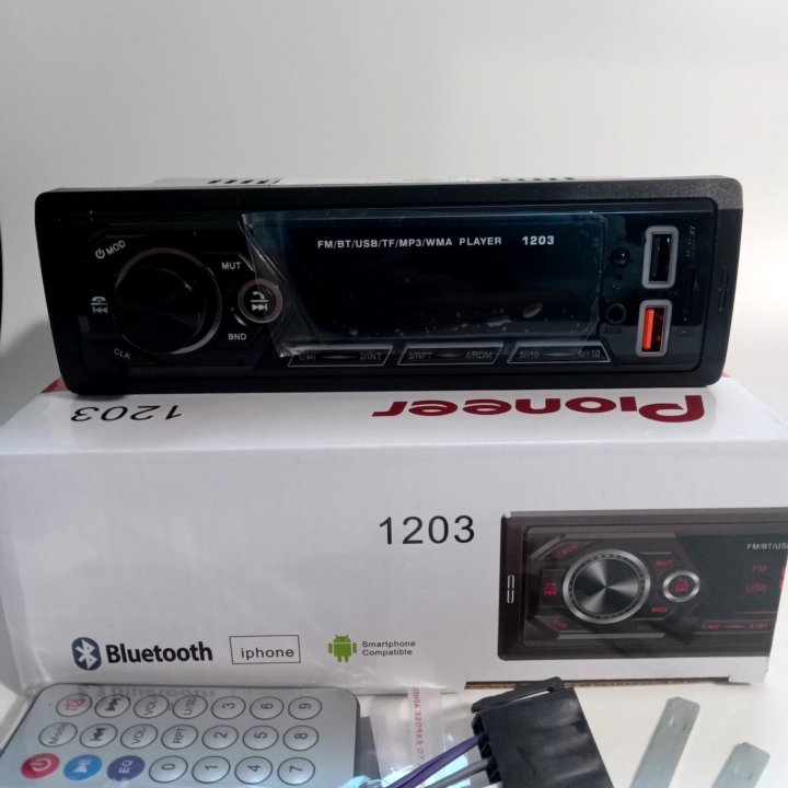 Автомагнитола Pioneer с блютузом Bluetooth/USB/AUX