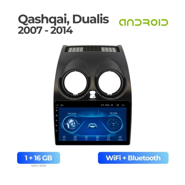 Android магнитола на Nissan Qashqai, Dualis 07-14