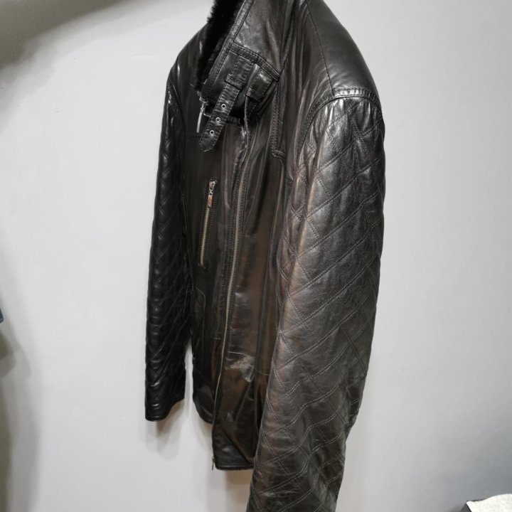 Зимняя куртка из натуральной кожи(утепление мутон)