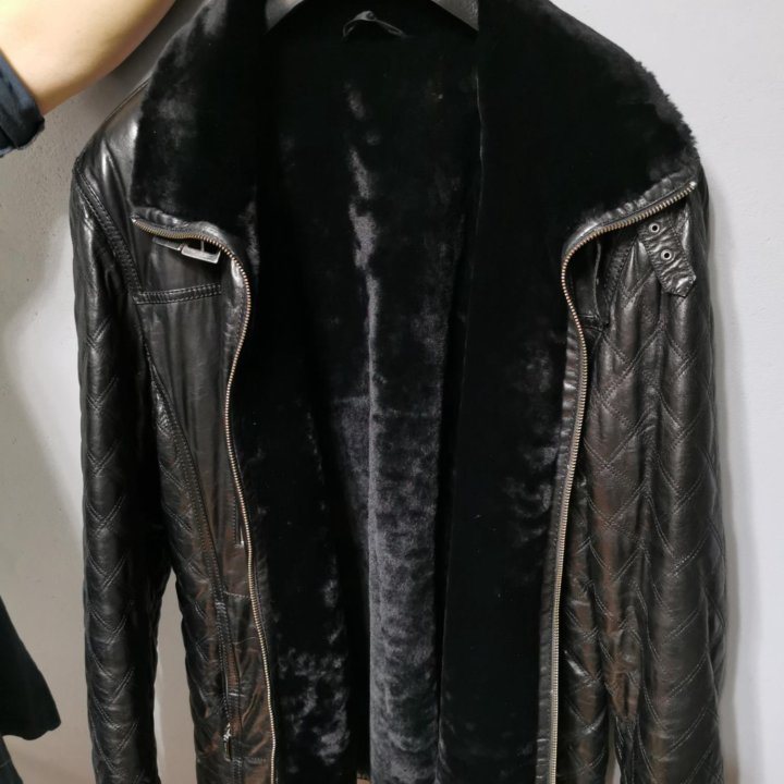 Зимняя куртка из натуральной кожи(утепление мутон)
