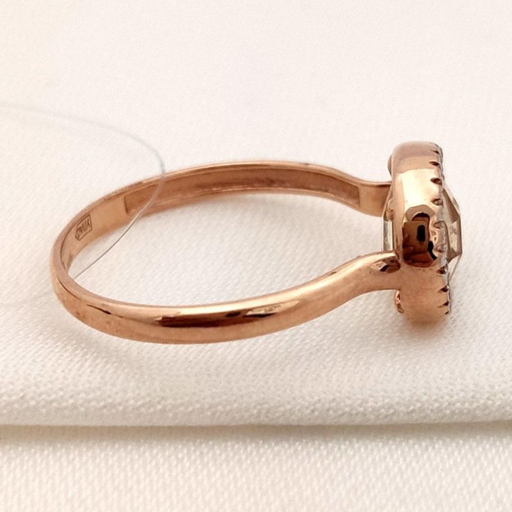 Золотое кольцо кварц фианиты Круг Санис