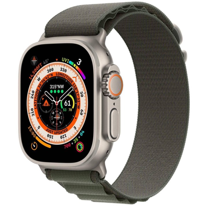 Apple Watch Ultra 49mm Titanium Case with Green