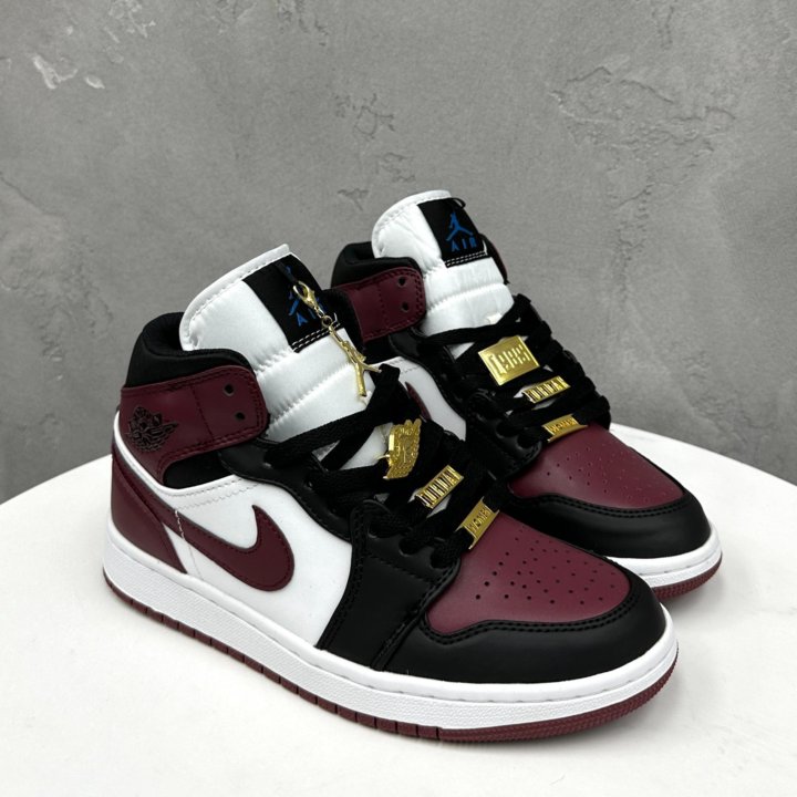 Кроссовки Nike Air Jordan 1 Mid Maroon Black