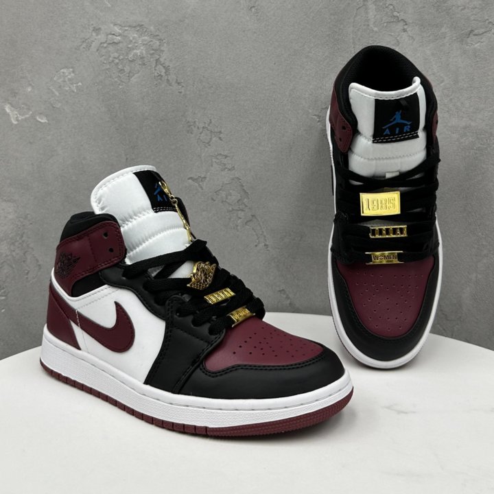 Кроссовки Nike Air Jordan 1 Mid Maroon Black