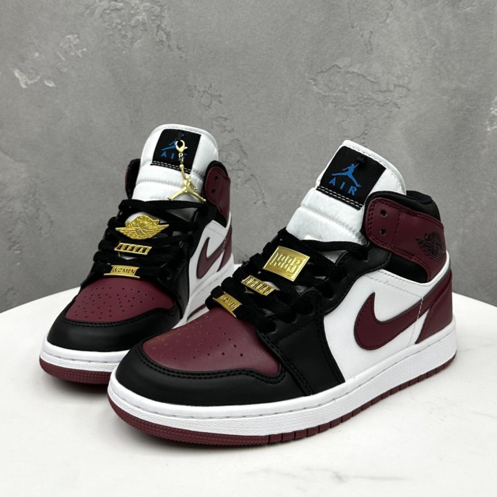 Кроссовки Nike Air Jordan 1 Mid Maroon Black