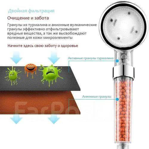 Насадка на душ с камушками