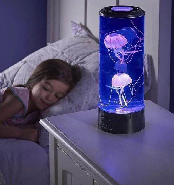 Ночник аквариум со светодиодными медузами LED Jellyfish Mood Lamp 01