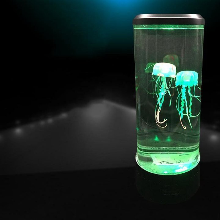 Ночник аквариум со светодиодными медузами LED Jellyfish Mood Lamp 01