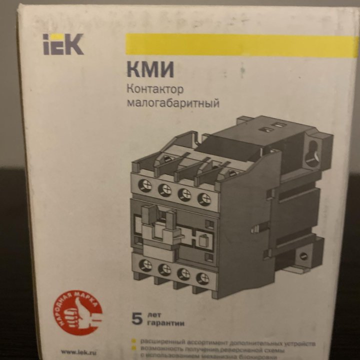 12461912Контактор IEK КМИ-22510, 25 А, 230 В