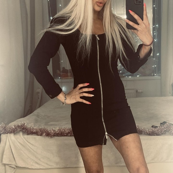 Платье джинсовое на молнии