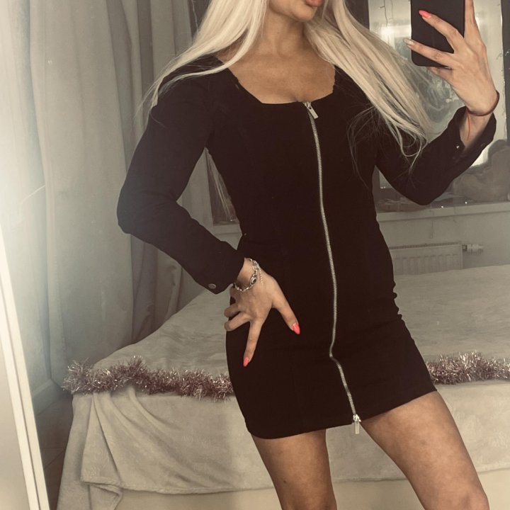 Платье джинсовое на молнии