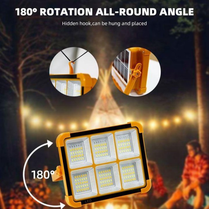Прожектор с солнечной панелью,светодиодный,аккумуляторный мощный 300W