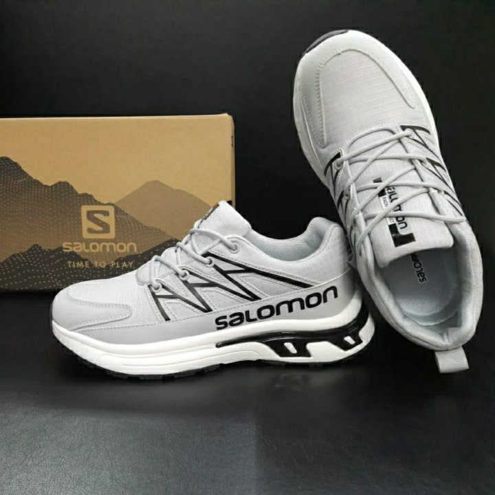 Кроссовки Salomon р-ры 41-46 артикул 134 свет/сер