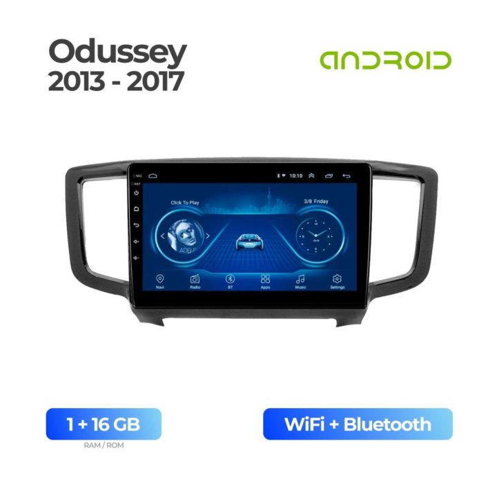 Android магнитола на Honda Odyssey 2013-2017