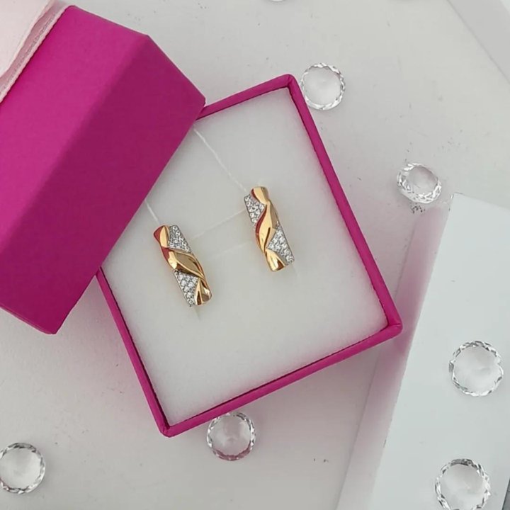 Золотые серьги 585пр