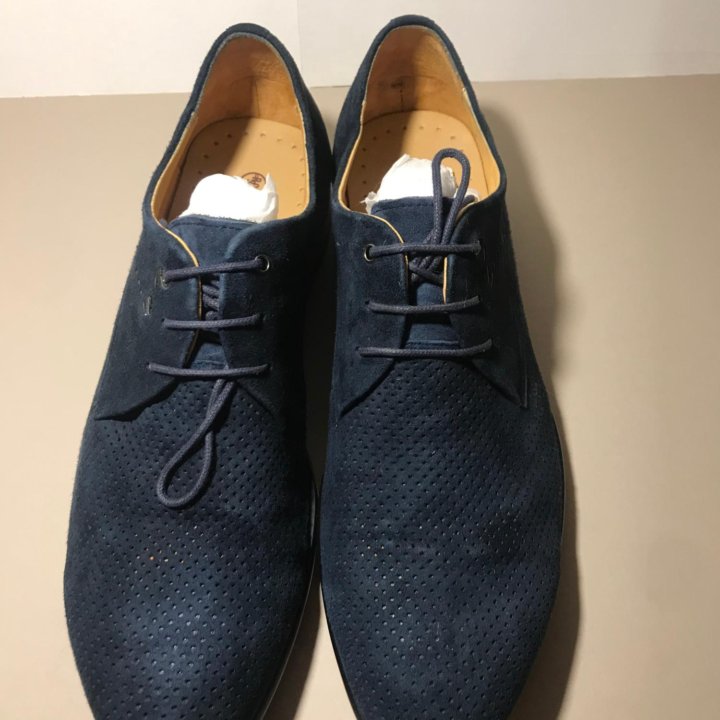Полуботинки туфли мужские синие замшевые р.42 rscn