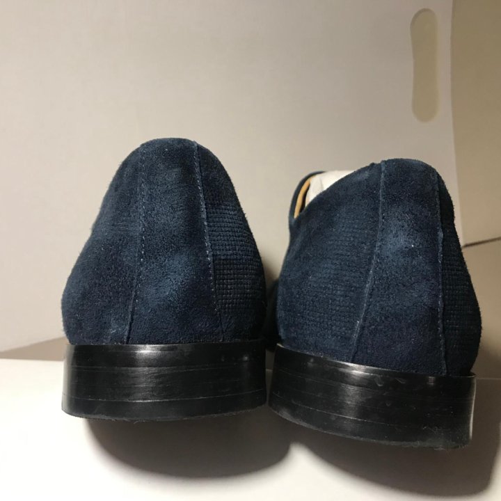 Полуботинки туфли мужские синие замшевые р.42 rscn