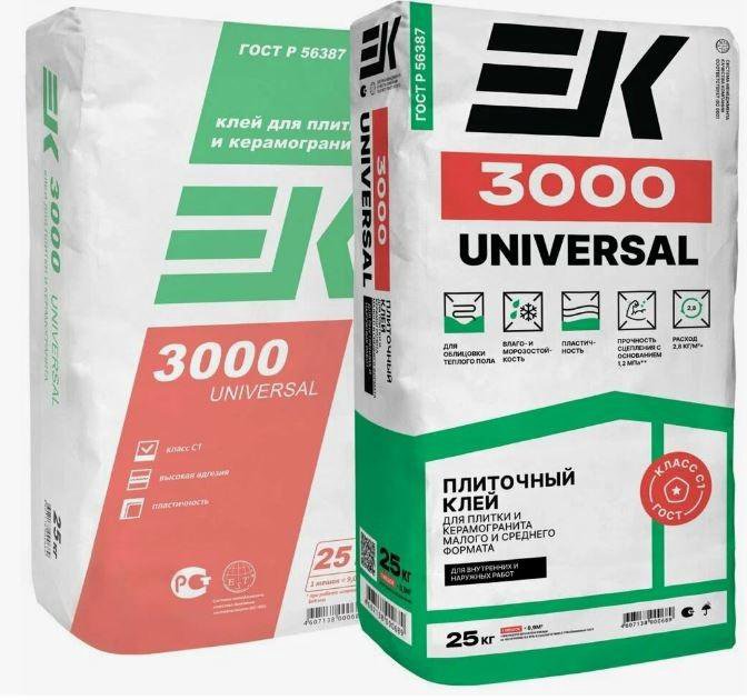 Клей для плитки EK 3000 UNIVERSAL, 25 кг