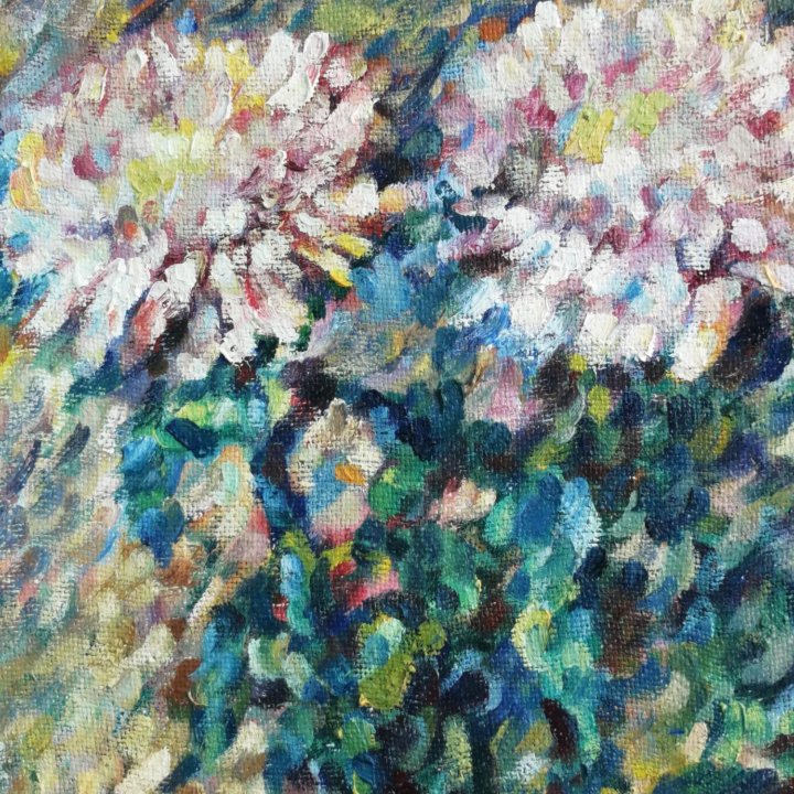 Интерьерная картина маслом цветы Хризантемы