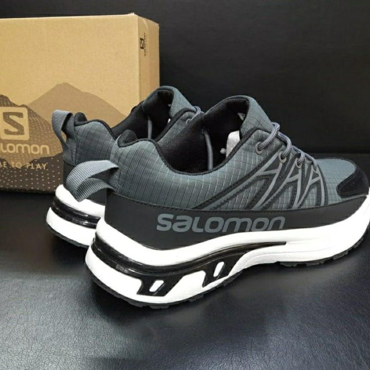 Кроссовки Salomon р-ры 41-46 артикул 134 тем/серый