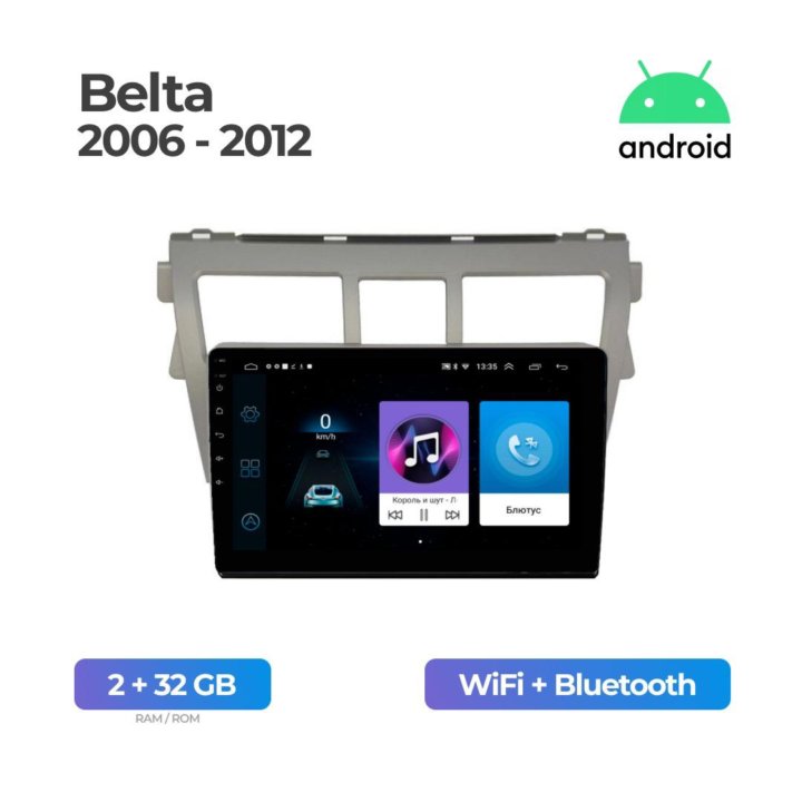 Android магнитола на Toyota Belta 2006-2012