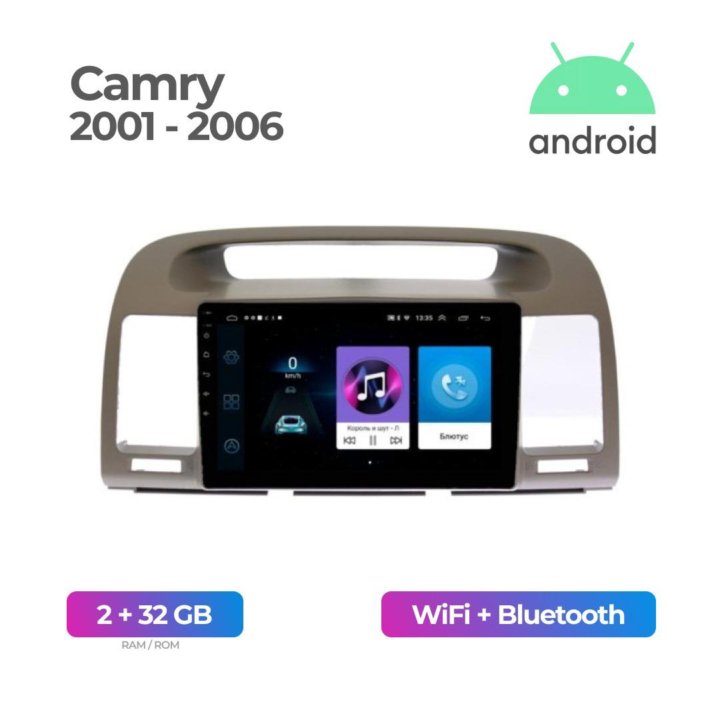 Android магнитола на Toyota Camry 2001-2006