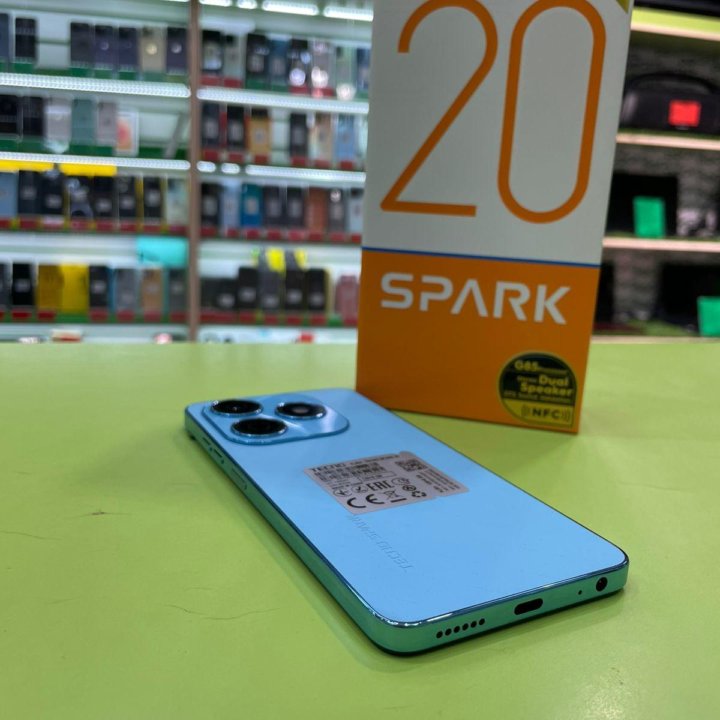 Tecno Spark 20 8/128Gb 50Мпикс 5000mAh NFC 6.56