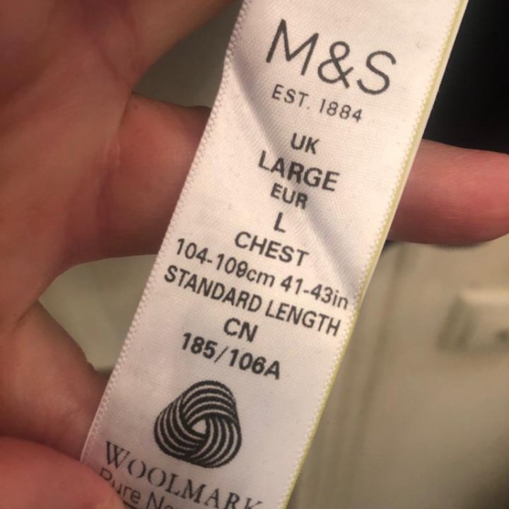 Новый шерстяной свитер M&S