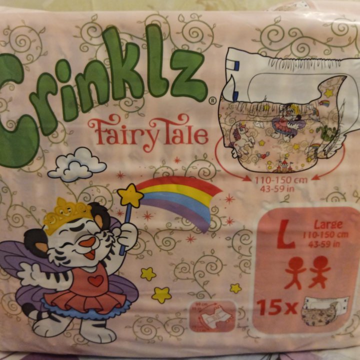 Crinklz Fairy Tale Размер L abdl подгузники