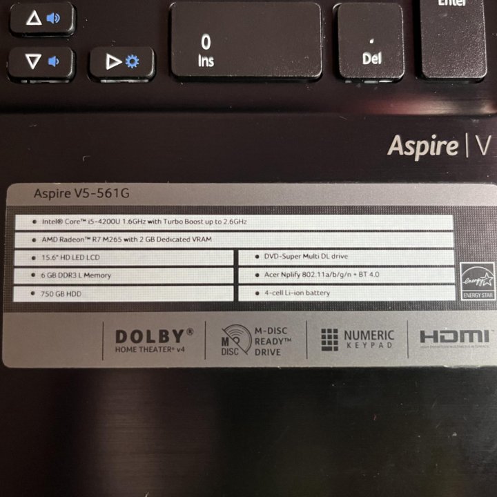 Ноутбук Acer Aspire-V5 561G