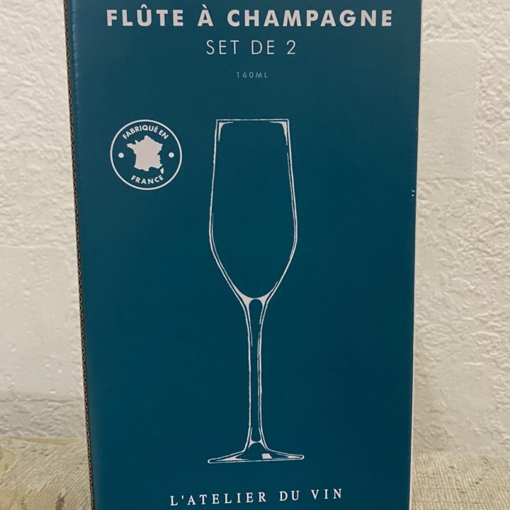 Бокалы Французкие для шампанского новые