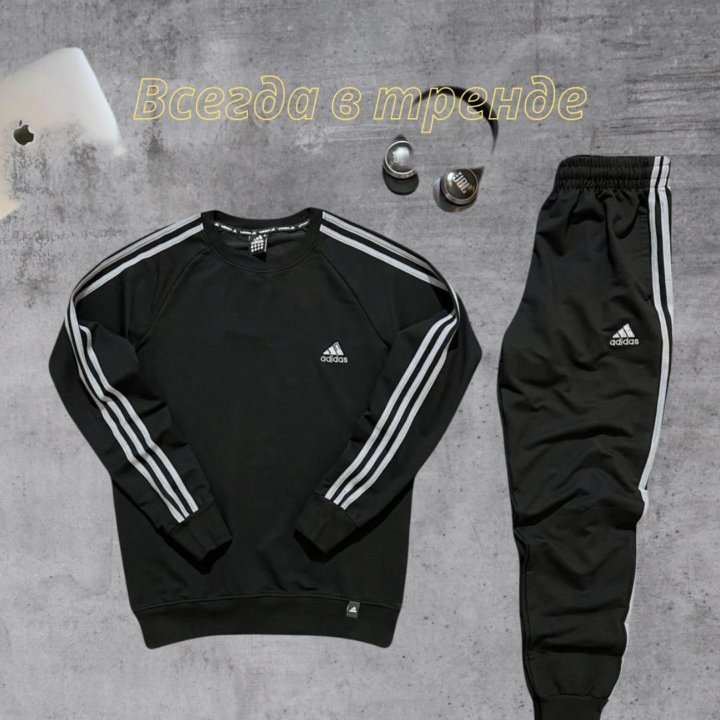 Комплект свитшот adidas black