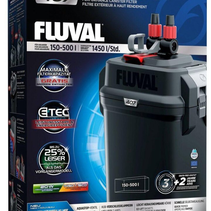 Внешний фильтр для аквариума Fluval 407 (Новый)