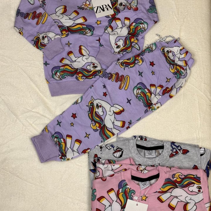Пижамы новые детские костюмы Zara мальчик/девочка