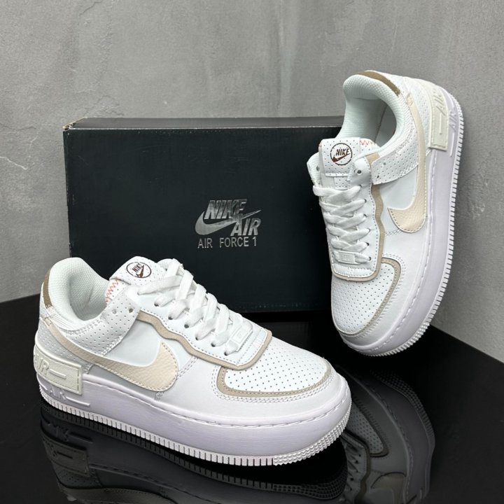 Кроссовки Nike Air Force 1 Low Shadow White Stone