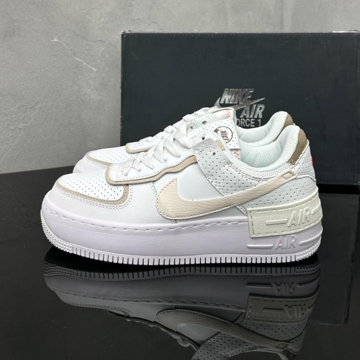 Кроссовки Nike Air Force 1 Low Shadow White Stone