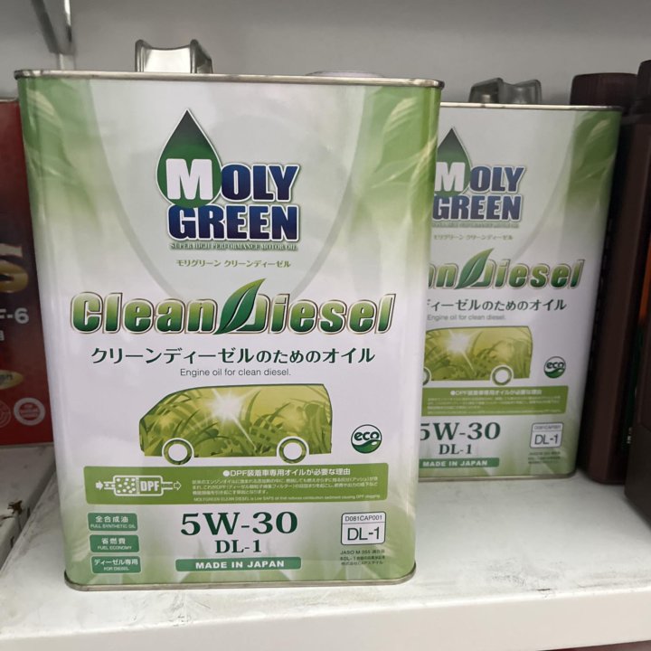 MOLY GREEN 5W30 DL1 4л синт +ЗАМЕНА