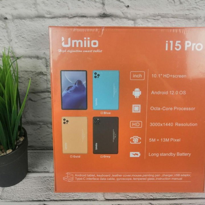 Планшет Umiio i15 pro 6/128 гб + клав-ра/мышка