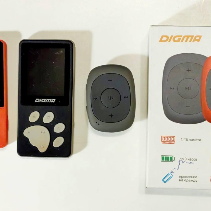 Плеера Digma (C2L/S3 4Gb) и Ritmix (RF4550 8Gb)